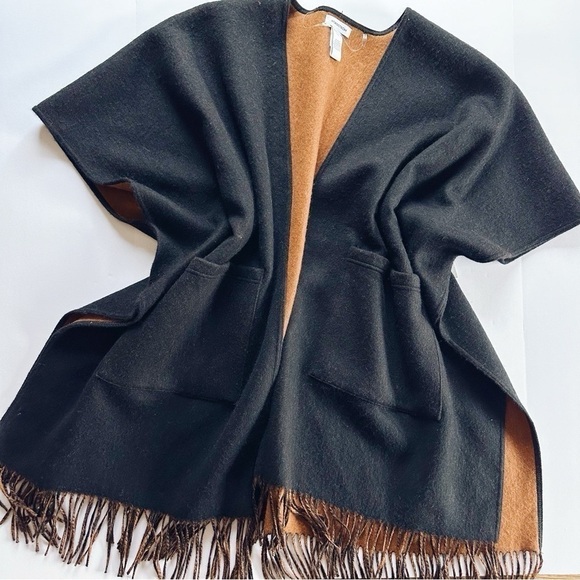 Nordstrom Reversible Pocket Wool & Cashmere Ruana Poncho Coat - Picture 6 of 10